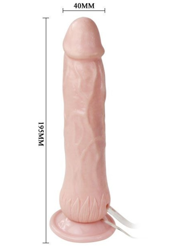 Вибратор с имитацией семяизвержения Eros Fountain - 19,5 см.