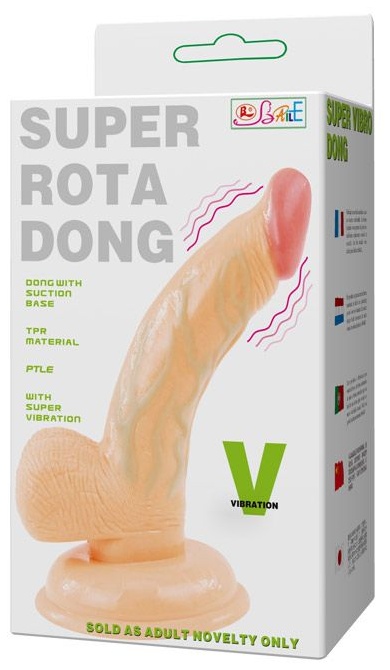 Вибромассажер-реалистик на присоске - 15,5 см.