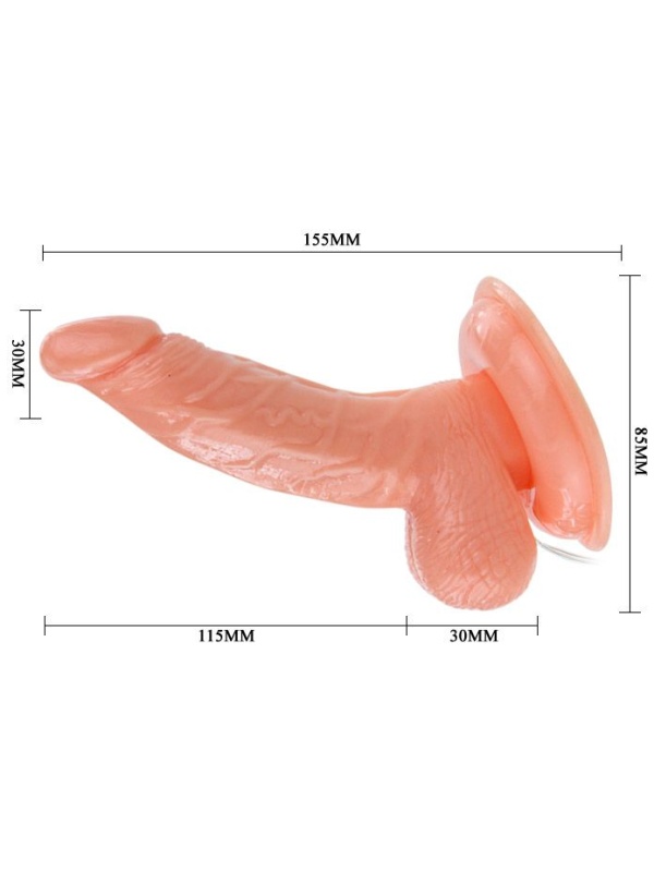 Вибромассажер-реалистик на присоске - 15,5 см.