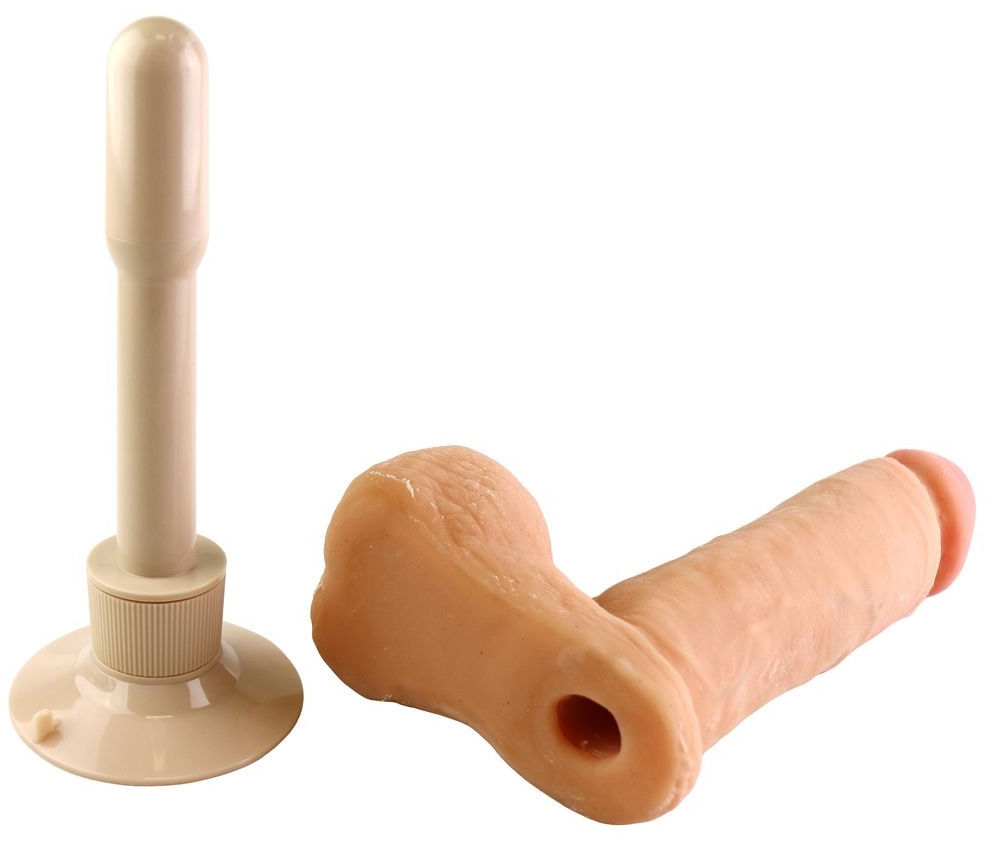 Вибромассажер-реалистик на присоске The Realistic Cock ULTRASKYN Vibrating 8”- 23,5 см.