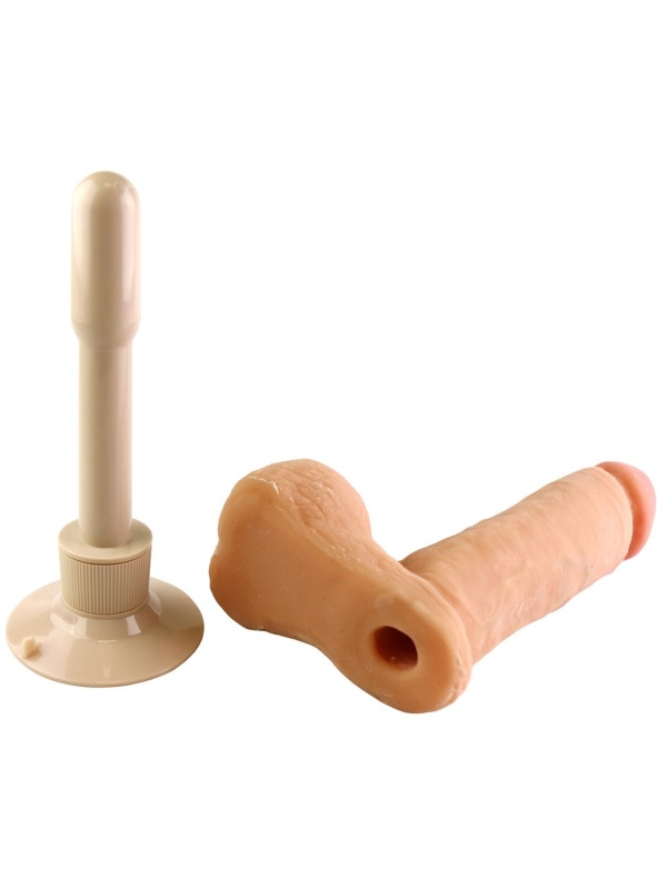 Вибромассажер-реалистик на присоске The Realistic Cock ULTRASKYN Vibrating 8”- 23,5 см.