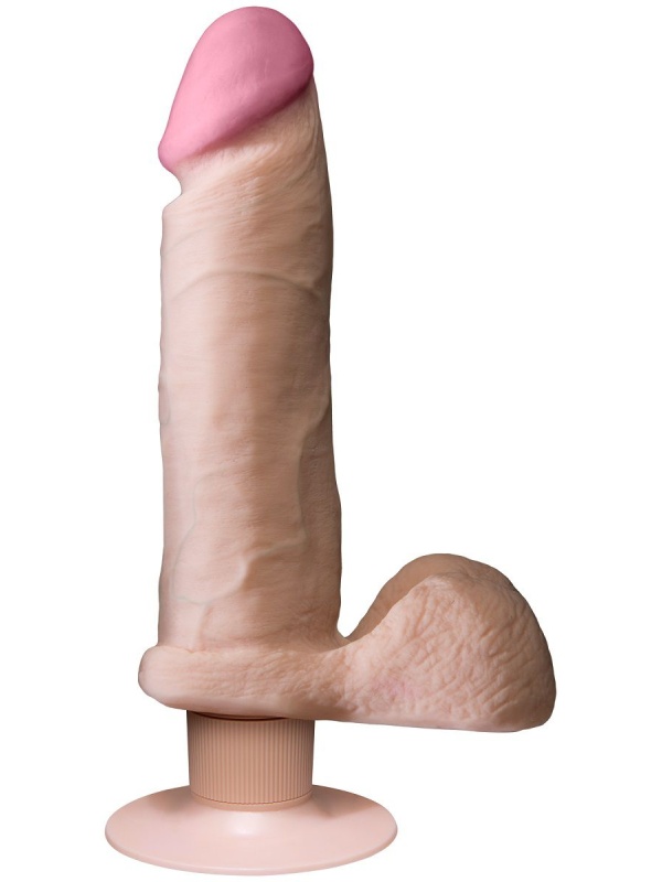 Вибромассажер-реалистик на присоске The Realistic Cock ULTRASKYN Vibrating 8”- 23,5 см.