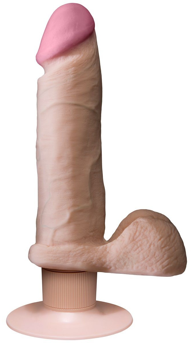 Вибромассажер-реалистик на присоске The Realistic Cock ULTRASKYN Vibrating 6”- 21,6 см.