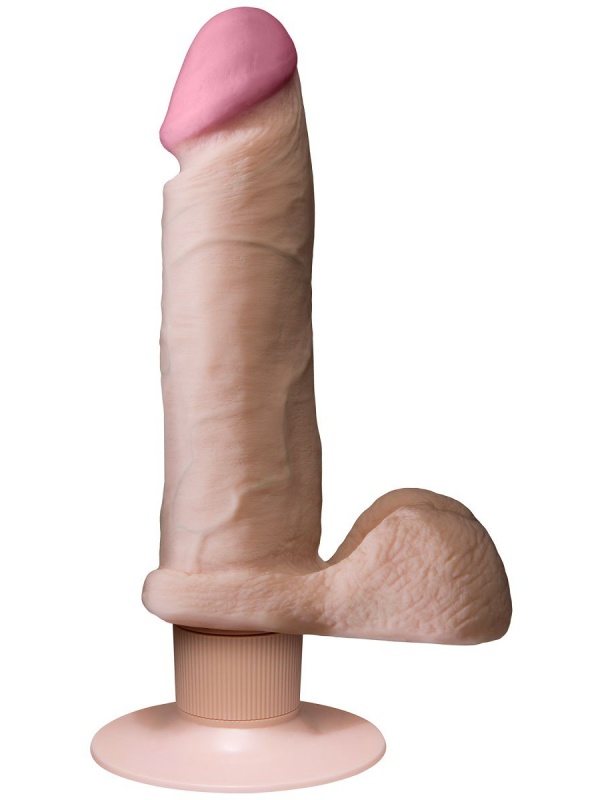 Вибромассажер-реалистик на присоске The Realistic Cock ULTRASKYN Vibrating 6”- 21,6 см.