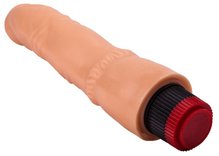 Гелевый вибратор без мошонки - 19,3 см.