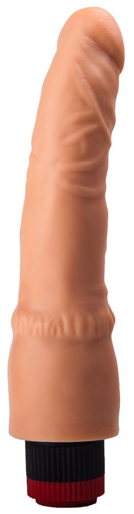 Гелевый вибратор без мошонки - 19,3 см.