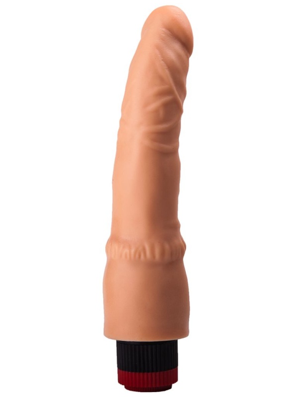 Гелевый вибратор без мошонки - 19,3 см.