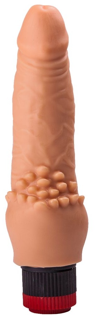 Гелевый вибратор с шипиками для массажа клитора - 17,8 см.