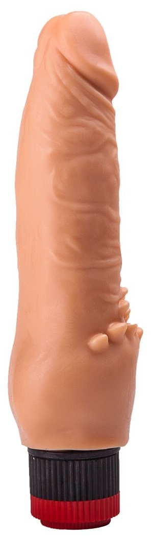 Гелевый вибратор с шипиками для массажа клитора - 17,8 см.