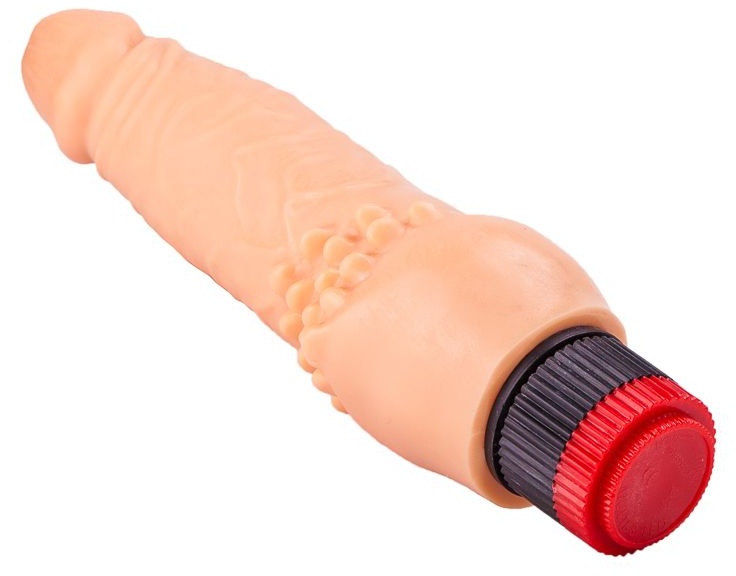 Гелевый вибратор с шипиками для массажа клитора - 17,8 см.