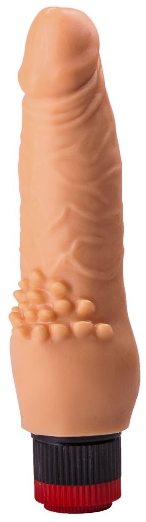 Гелевый вибратор с шипиками для массажа клитора - 17,8 см.