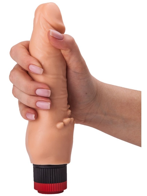 Гелевый вибратор с шипиками для массажа клитора - 17,8 см.