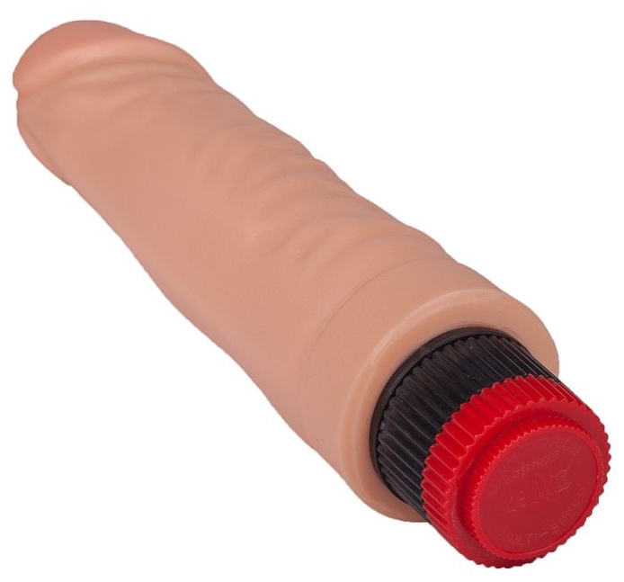 Гелевый вибратор с крупной головкой - 17,5 см.