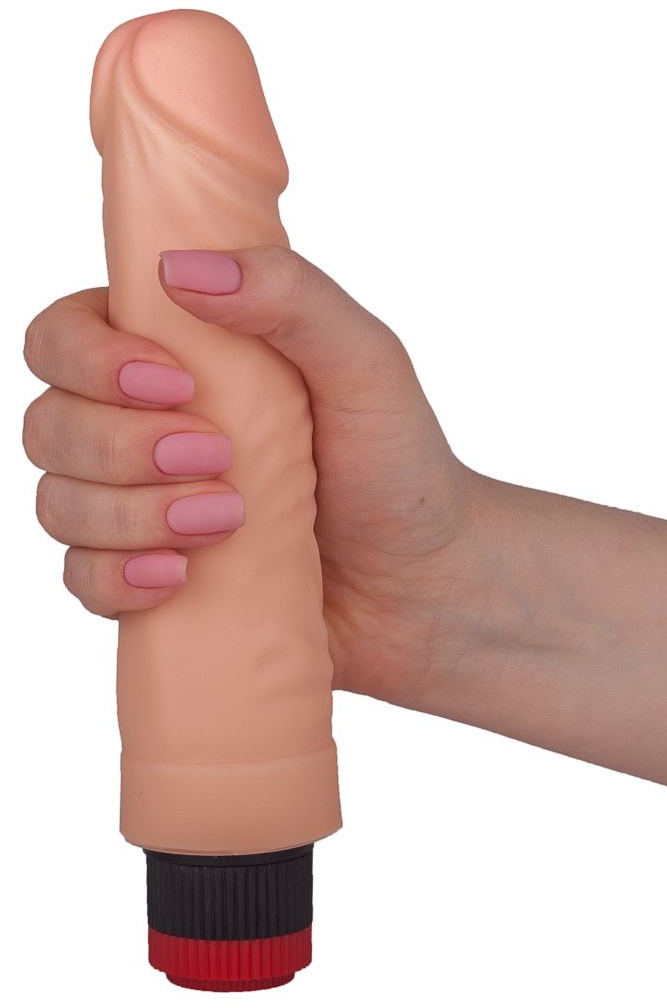 Гелевый вибратор с крупной головкой - 17,5 см.