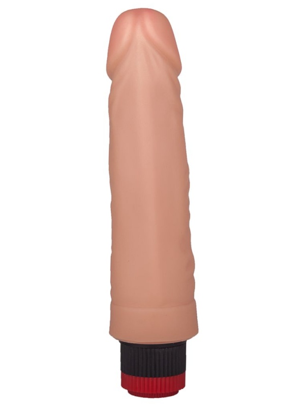 Гелевый вибратор с крупной головкой - 17,5 см.