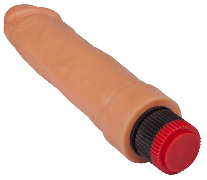 Гелевый вибратор телесного цвета - 20,5 см.