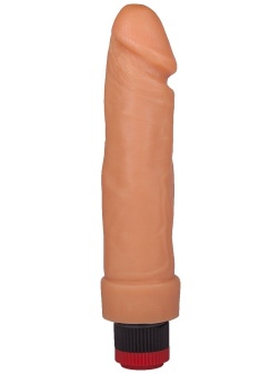 Гелевый вибратор телесного цвета - 20,5 см.