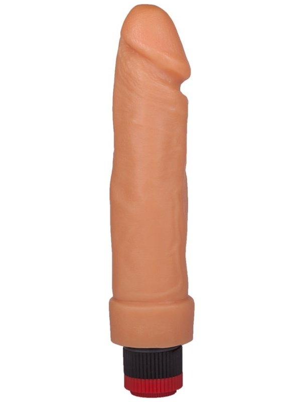 Гелевый вибратор телесного цвета - 20,5 см.