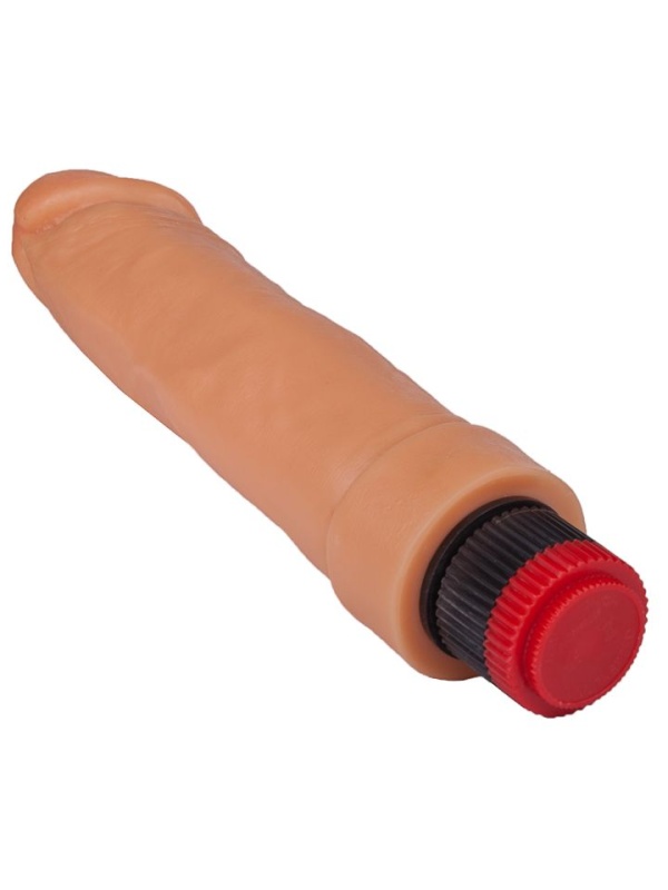 Гелевый вибратор телесного цвета - 20,5 см.