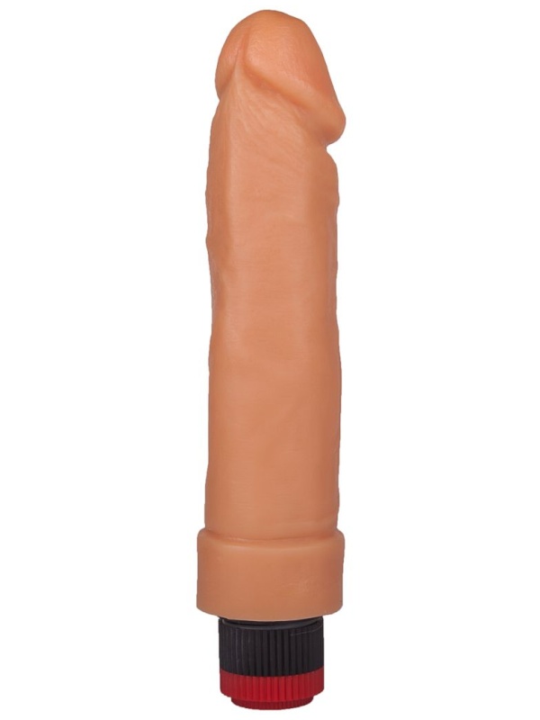 Гелевый вибратор телесного цвета - 20,5 см.