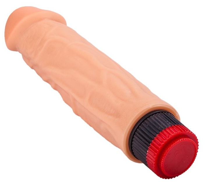 Гелевый вибратор с чётко прорисованной головкой - 18,5 см.