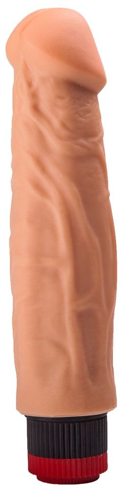 Гелевый вибратор с чётко прорисованной головкой - 18,5 см.