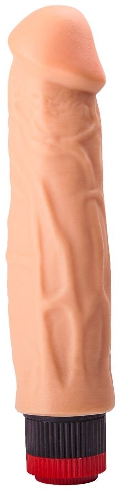 Гелевый вибратор с чётко прорисованной головкой - 18,5 см.