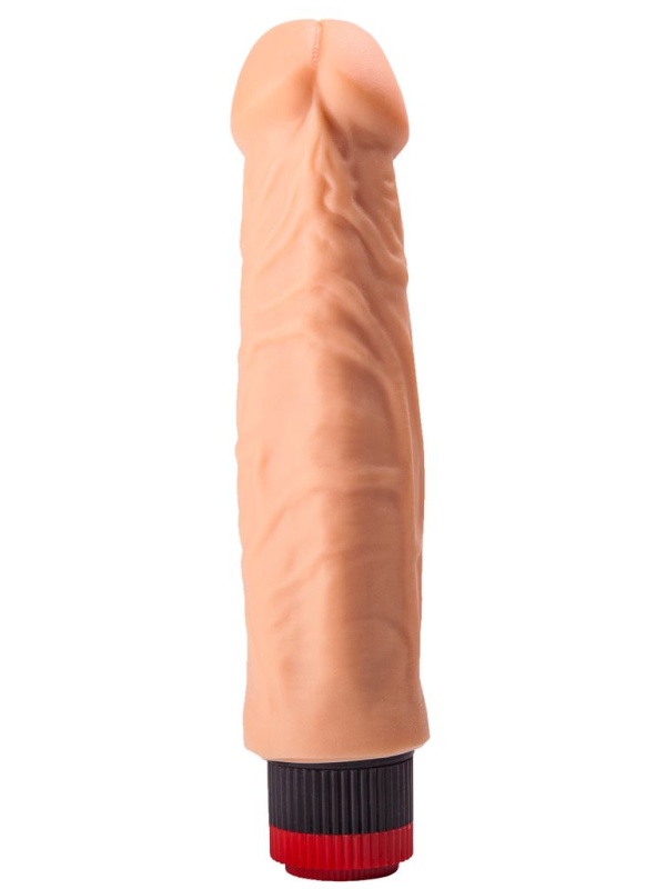 Гелевый вибратор с чётко прорисованной головкой - 18,5 см.