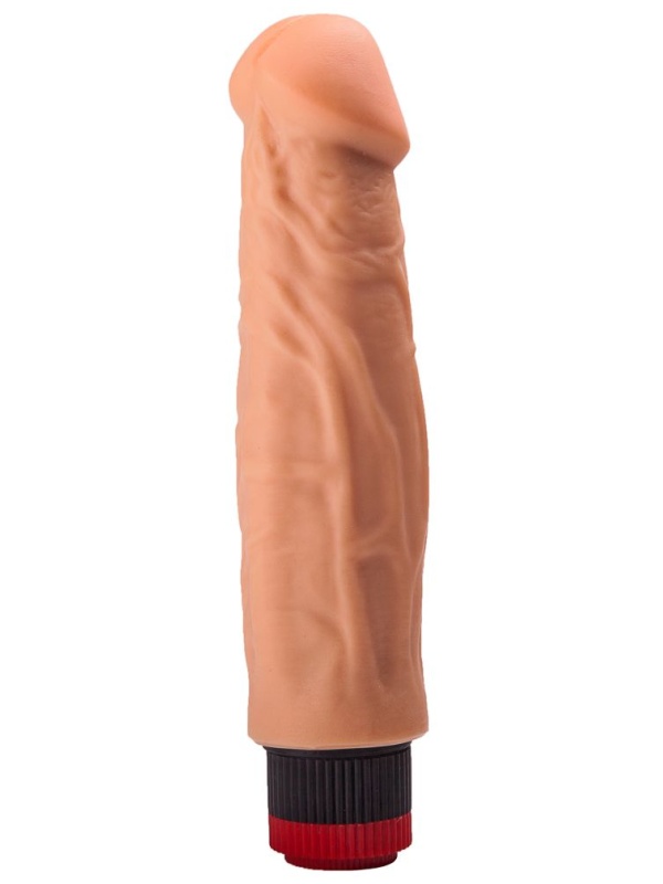 Гелевый вибратор с чётко прорисованной головкой - 18,5 см.