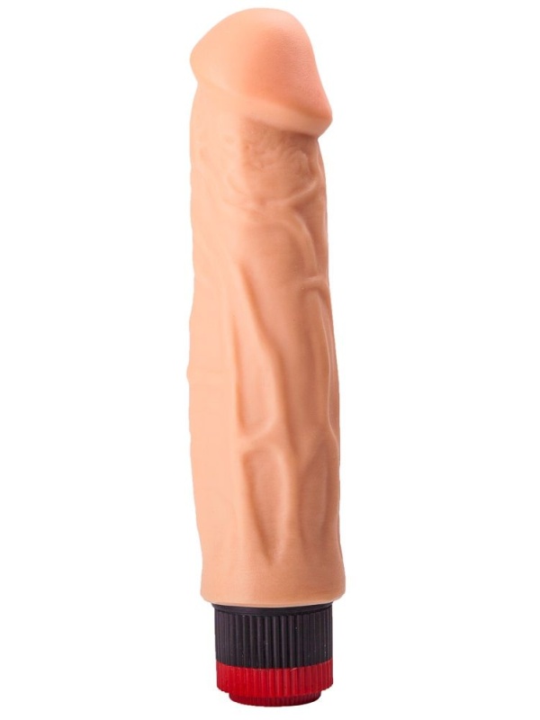 Гелевый вибратор с чётко прорисованной головкой - 18,5 см.