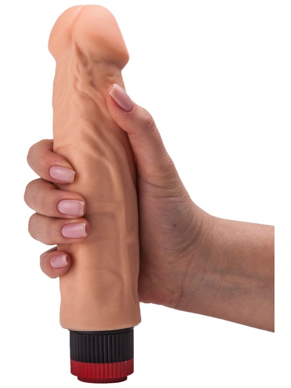 Гелевый вибратор с чётко прорисованной головкой - 18,5 см.