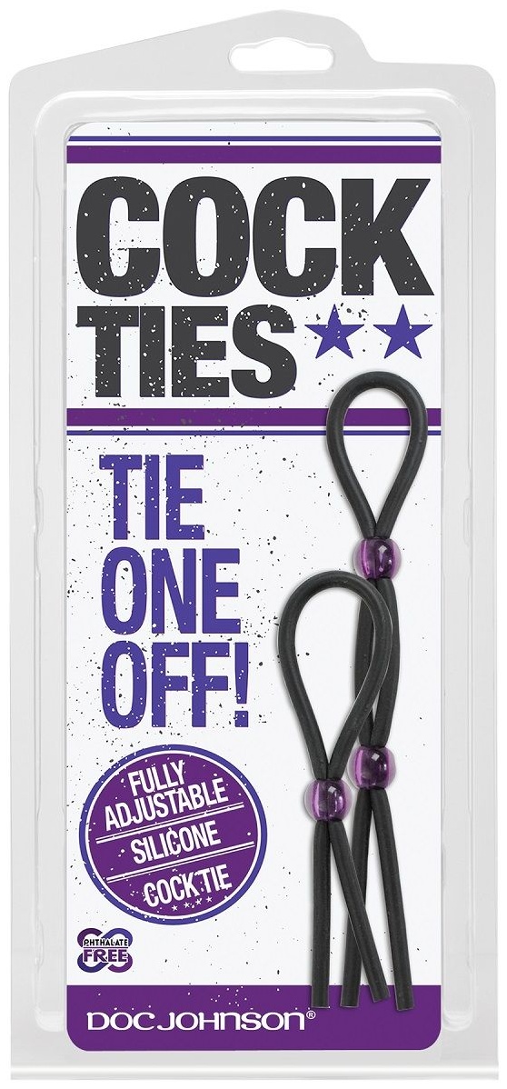 Набор черных эрекционных утяжек Cock ties