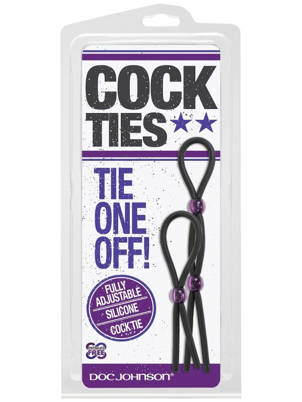 Набор черных эрекционных утяжек Cock ties