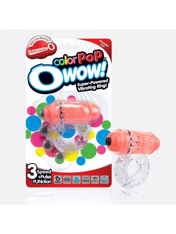 Неоновое оранжевое кольцо на пенис O wow!