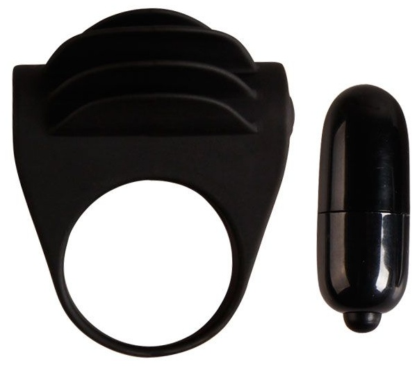 Рифленое эрекционное кольцо с вибрацией Chester