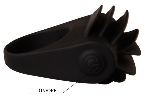 Рифленое эрекционное кольцо с вибрацией Chester