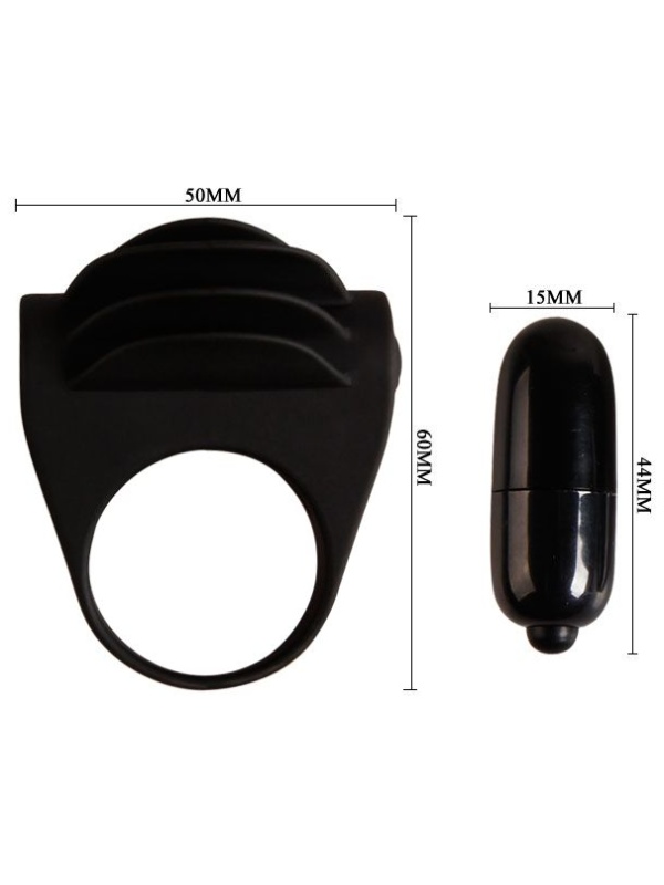 Рифленое эрекционное кольцо с вибрацией Chester