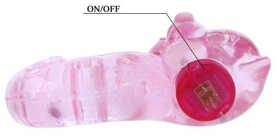 Розовое эрекционное виброкольцо с мишкой на вибропуле