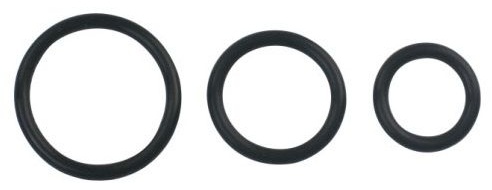 Набор из 3 чёрных колец различного диаметра