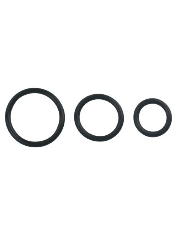 Набор из 3 чёрных колец различного диаметра