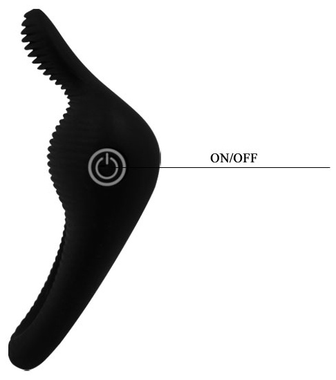 Чёрное эрекционное виброкольцо Thimble