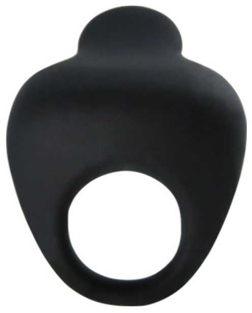 Чёрное эрекционное виброкольцо Thimble