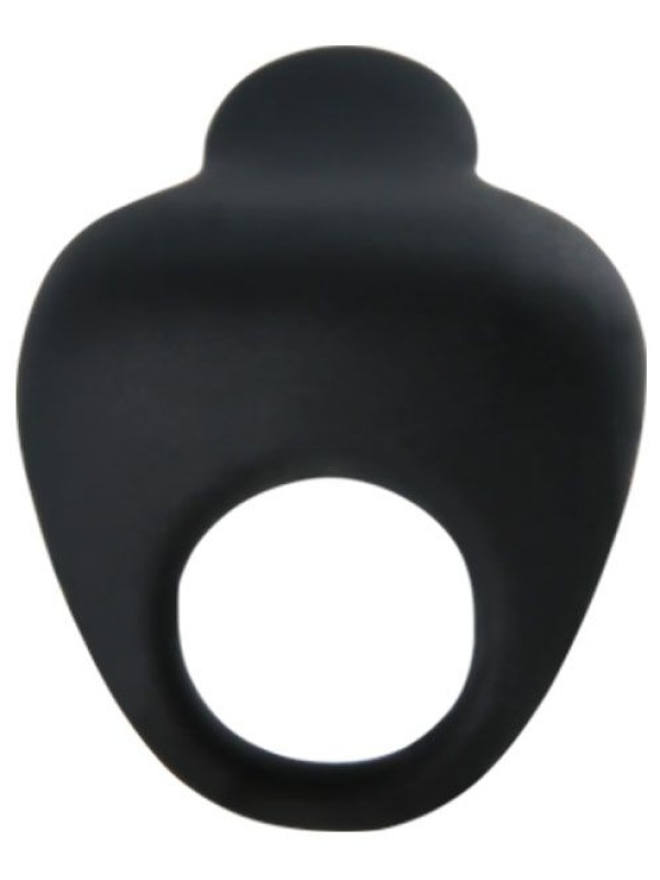 Чёрное эрекционное виброкольцо Thimble