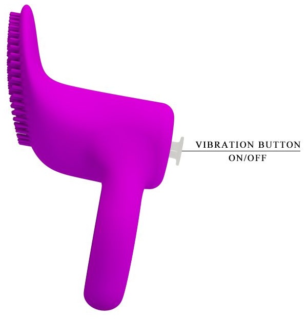 Лиловое эрекционное виброкольцо со стимулятором клитора Cobra