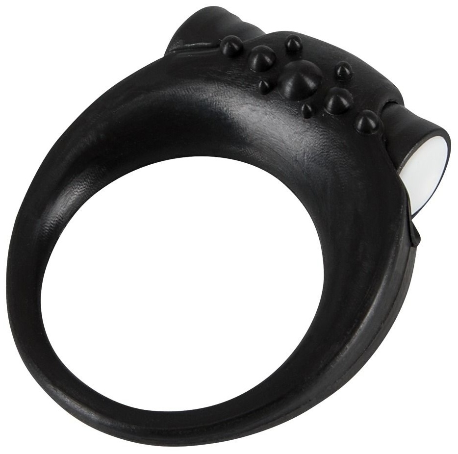 Чёрное виброкольцо для пениса Stayer