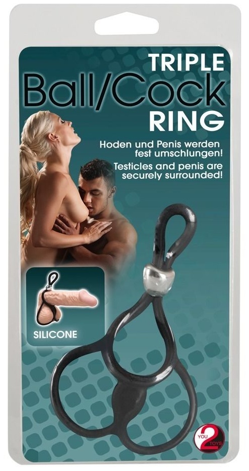 Лассо с подхватом мошонки Triple Ball-und Cockring