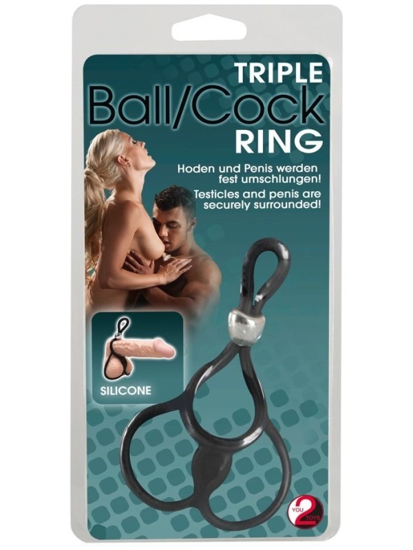 Лассо с подхватом мошонки Triple Ball-und Cockring