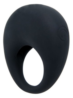 Черное вибрирующее эрекционное кольцо Trap