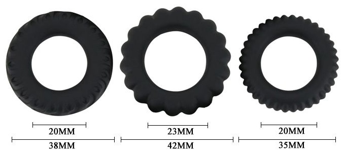 Набор Titan из 3 эрекционных колец, имитирующих автомобильные шины