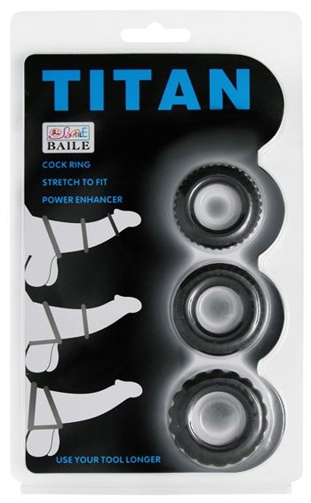 Набор Titan из 3 эрекционных колец, имитирующих автомобильные шины